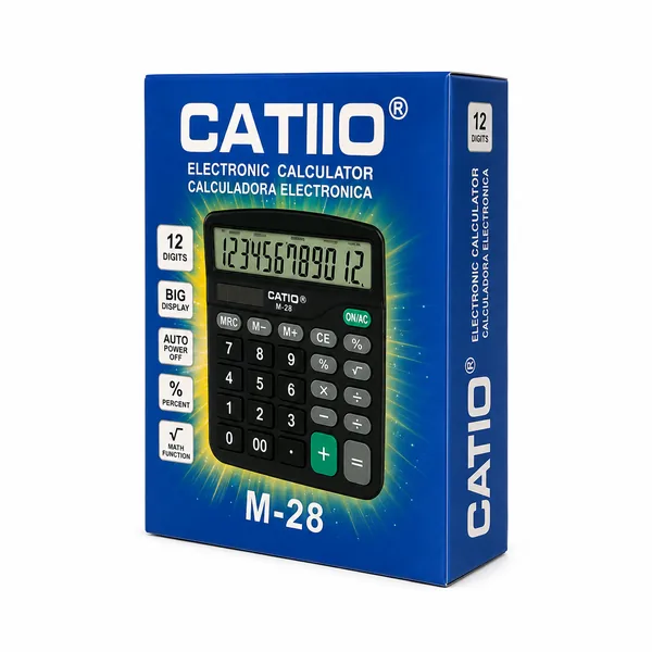Calculatrice électronique CATIO M-28 à 12 chiffres