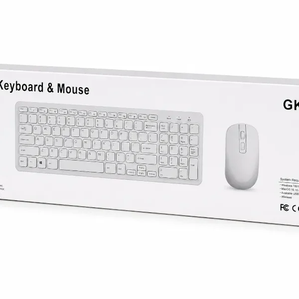 Ensemble clavier et souris sans fil GKM520 blanc