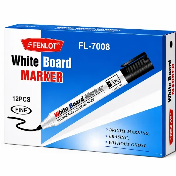 Marqueurs pour tableau blanc FENLOT FL-7008 – boîte de 12