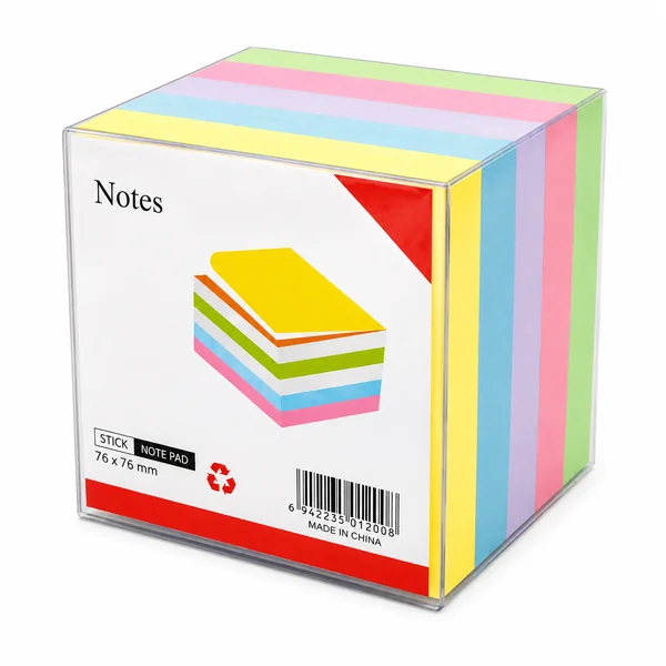 Bloc de notes adhésives multicolores 76 × 76 mm