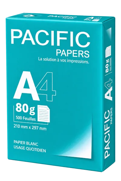 Papier A4 Pacific 80 g/m², ramette de 500 feuilles