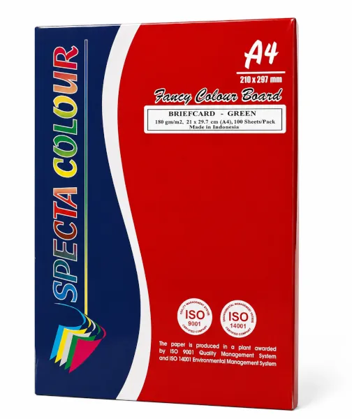 Papier bristol vert A4 Specta Colour 180 g/m² – 100 feuilles
