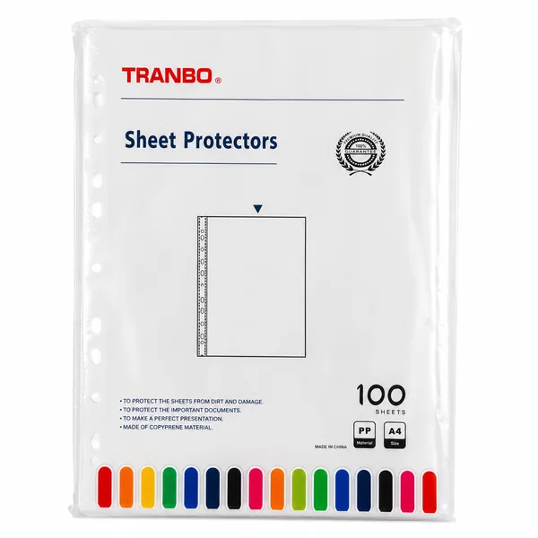 Paquet de 100 pochettes de protection A4 transparentes TRANBO