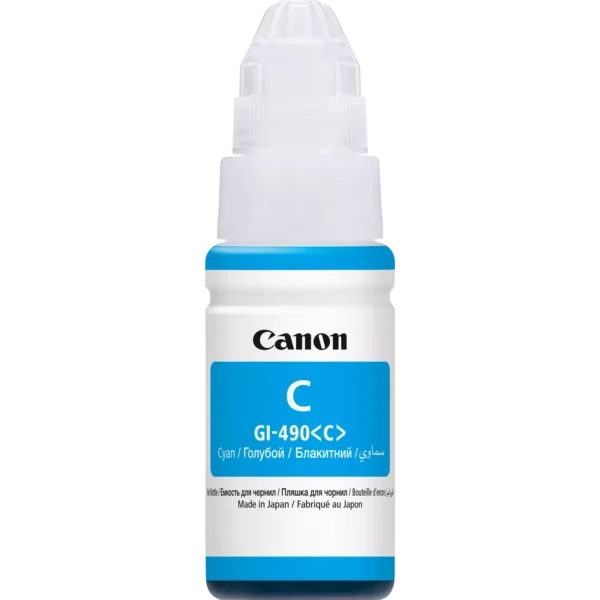 Bouteille d’encre Canon GI-490 cyan de 70 ml