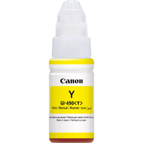 Bouteille d’encre Canon GI-490 jaune de 70 ml