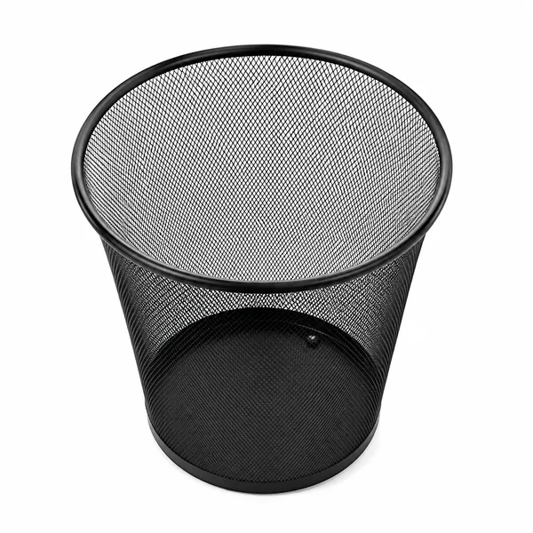 Corbeille à papier noire en maille métallique