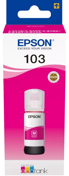 Bouteille d’encre Epson 103 magenta de 65 ml, référence C13T00S34A